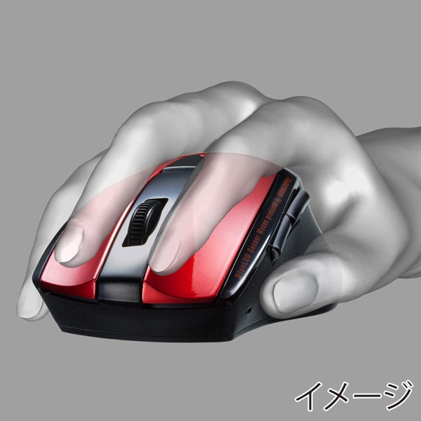 サンワサプライ 静音 Bluetooth ブルーLEDマウス レッド MA-BTBL167R 1個（ご注文単位1個）【直送品】