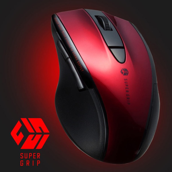 サンワサプライ 静音 Bluetooth ブルーLEDマウス レッド MA-BTBL167R 1個（ご注文単位1個）【直送品】