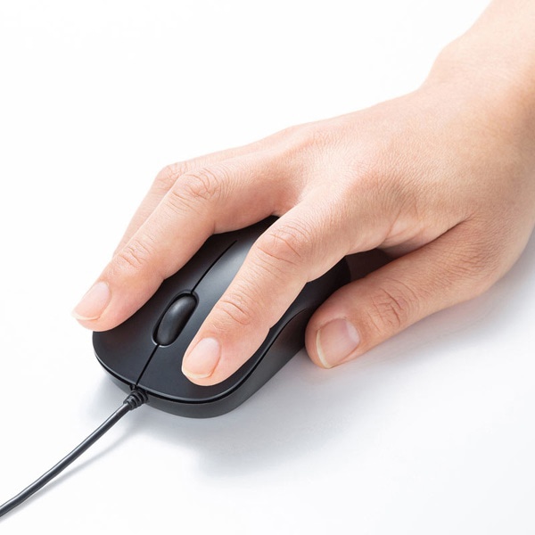 サンワサプライ 有線 Type-C ブルーLEDマウス ブラック MA-BLC194BK 1個(ご注文単位1個)【直送品】