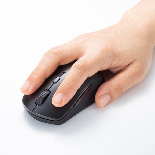 サンワサプライ 静音 ワイヤレス ブルーLEDコンボマウス ブラック MA-WBTBL193BK 1個(ご注文単位1個)【直送品】