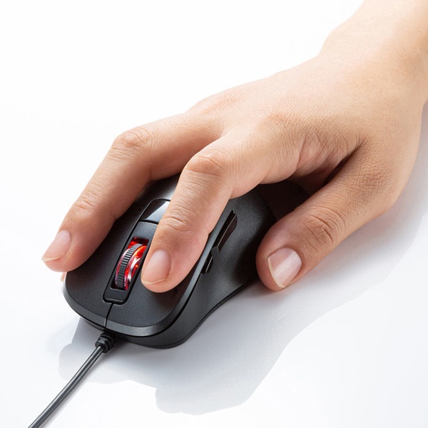 サンワサプライ 有線 Type-C ブルーLEDマウス ブラック MA-BLC156BK 1個(ご注文単位1個)【直送品】