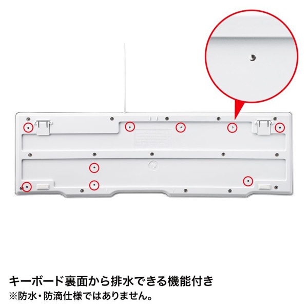 サンワサプライ USBキーボード ホワイト SKB-L1UN 1個（ご注文単位1個）【直送品】