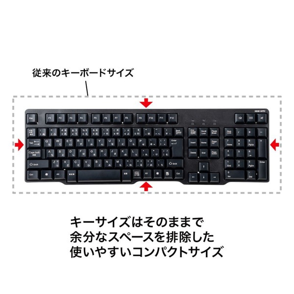 サンワサプライ USBキーボード ブラック SKB-L2UBKN 1個(ご注文単位1個)【直送品】