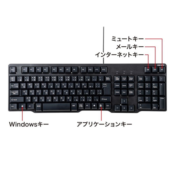 サンワサプライ USBキーボード ブラック SKB-L2UBKN 1個(ご注文単位1個)【直送品】