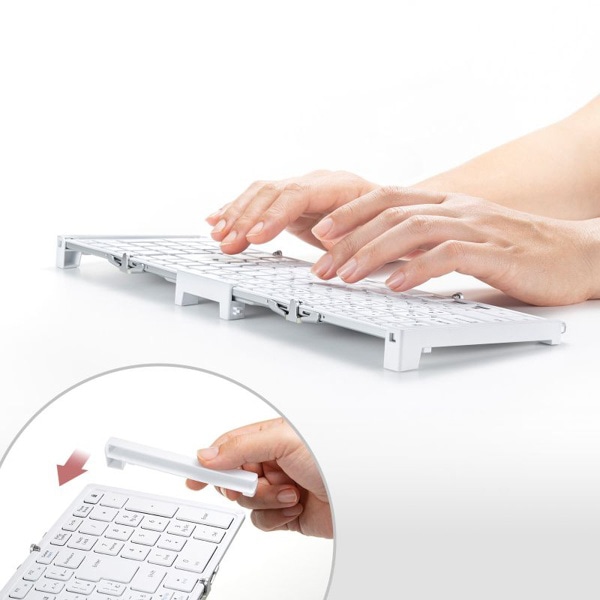 サンワサプライ Bluetooth 折りたたみフルキーボード ホワイト SKB-BT35W 1個(ご注文単位1個)【直送品】