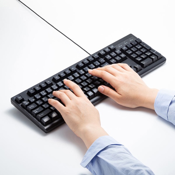 サンワサプライ 日本語109キーボード USB-Aコネクタ ブラック SKB-109UBK 1個（ご注文単位1個）【直送品】