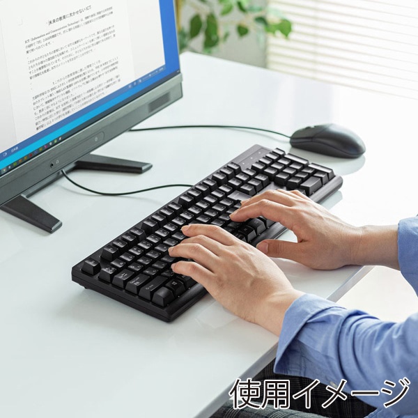 サンワサプライ 日本語109キーボード USB-Aコネクタ ブラック SKB-109UBK 1個（ご注文単位1個）【直送品】