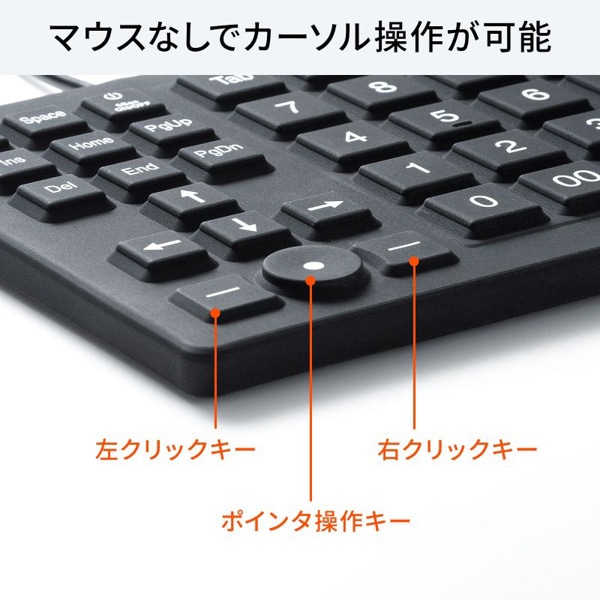 サンワサプライ 防水防塵テンキー ブラック NT-BS1BK 1個（ご注文単位1個）【直送品】