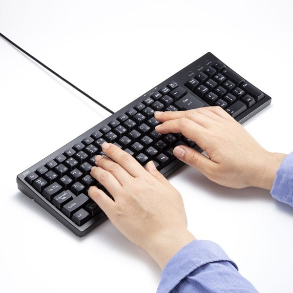 サンワサプライ コンパクトキーボード USBハブ付 ブラック SKB-KG2UH2BK 1個(ご注文単位1個)【直送品】