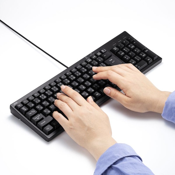 サンワサプライ コンパクトキーボード USBハブ付 ブラック SKB-KG2UH3BK 1個（ご注文単位1個）【直送品】