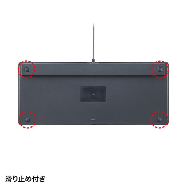 サンワサプライ USBスリムキーボード 抗菌 テンキーなし ブラック SKB-SL36BK 1個（ご注文単位1個）【直送品】