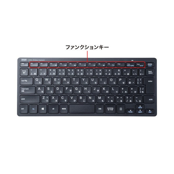 サンワサプライ ワイヤレススリムキーボード テンキーなし ブラック SKB-WL36BK 1個（ご注文単位1個）【直送品】