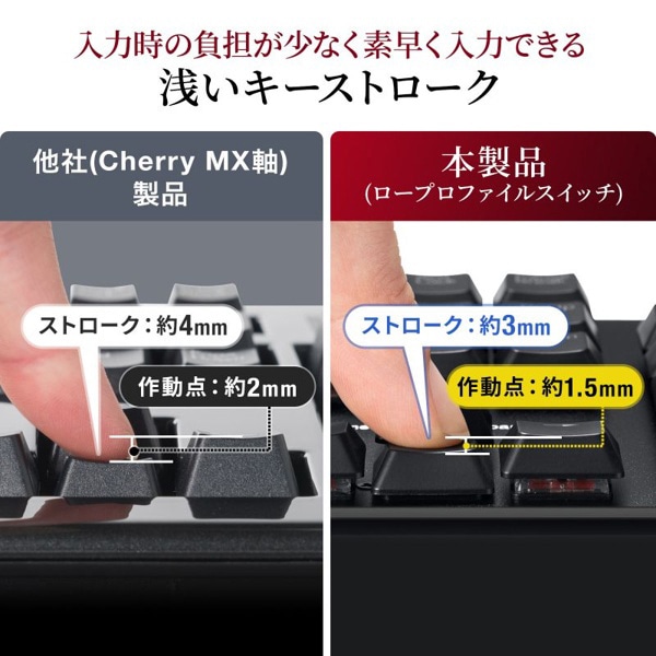 サンワサプライ メカニカルキーボード ブラック SKB-MK3BK 1個（ご注文単位1個）【直送品】