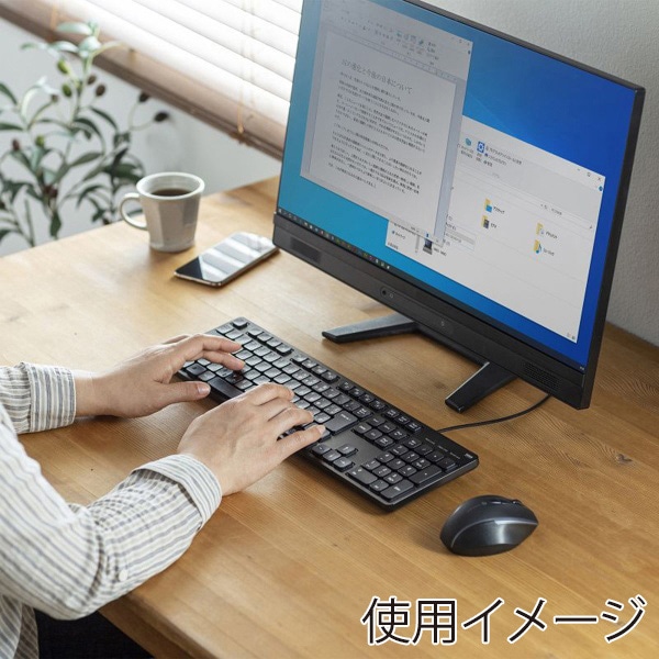 サンワサプライ 静音キーボード 有線 テンキーあり ブラック SKB-SL37BK 1個（ご注文単位1個）【直送品】