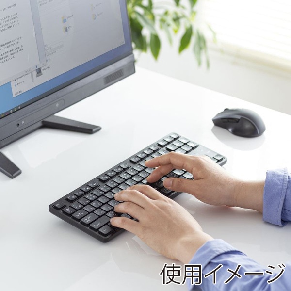 サンワサプライ ワイヤレス静音キーボード テンキーなし ブラック SKB-WL38BK 1個（ご注文単位1個）【直送品】
