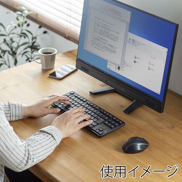 サンワサプライ ワイヤレス静音キーボード テンキーなし ブラック SKB-WL38BK 1個（ご注文単位1個）【直送品】