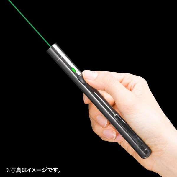 サンワサプライ 高輝度グリーンレーザーポインター 照射径可変 LP-GL1019BK 1個（ご注文単位1個）【直送品】