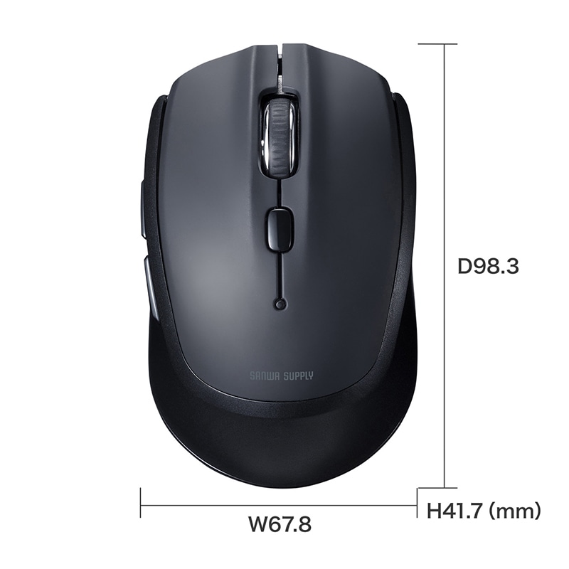 サンワサプライ Bluetooth ブルーLEDマウス 5ボタン ブラック MA-BB509BK 1個(ご注文単位1個)【直送品】
