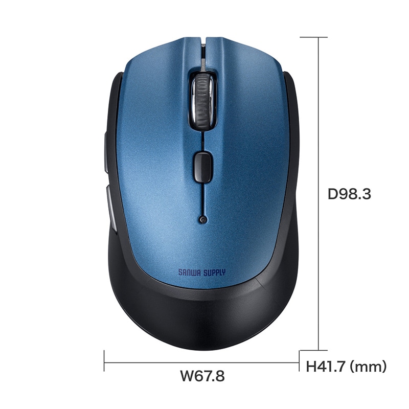 サンワサプライ Bluetooth ブルーLEDマウス 5ボタン ブルー MA-BB509BL 1個(ご注文単位1個)【直送品】