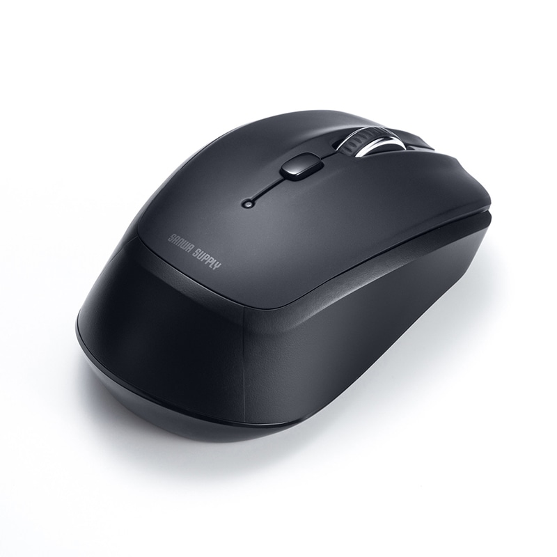 サンワサプライ ワイヤレスブルーLEDマウス 5ボタン ブラック MA-WB509BK 1個(ご注文単位1個)【直送品】