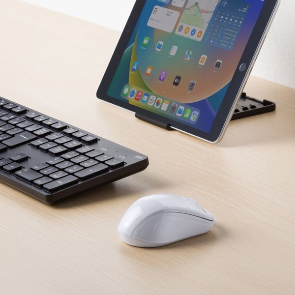 サンワサプライ 抗菌・静音 Bluetooth ブルーLEDマウス ホワイト MA-BBSK315W 1個（ご注文単位1個）【直送品】