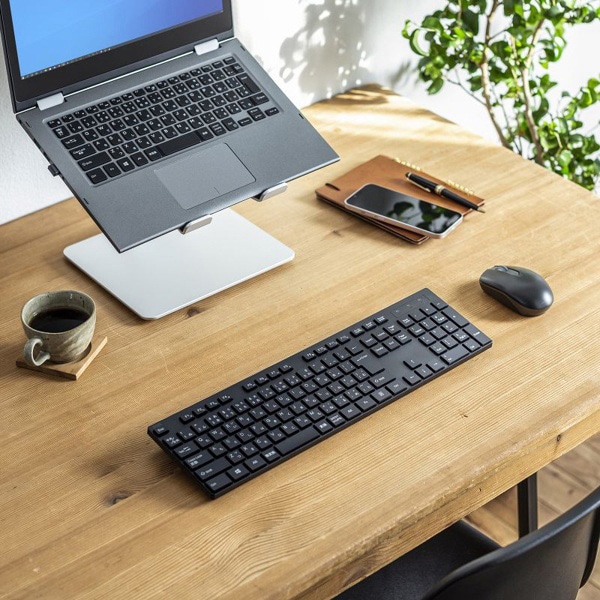サンワサプライ ワイヤレス静音キーボード・マウスセット テンキーあり ブラック SKB-WL39SETBK 1個（ご注文単位1個）【直送品】