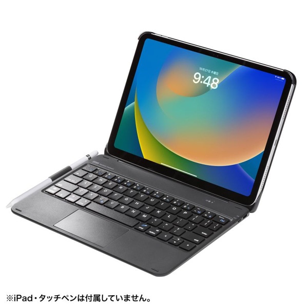 サンワサプライ Bluetoothキーボードタッチパッド内蔵 ブラック SKB-BTIPAD3BK 1個（ご注文単位1個）【直送品】