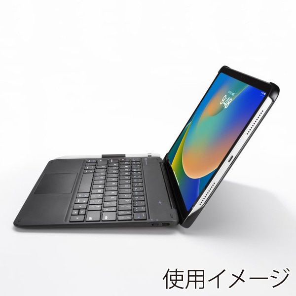 サンワサプライ Bluetoothキーボードタッチパッド内蔵 ブラック SKB-BTIPAD3BK 1個（ご注文単位1個）【直送品】
