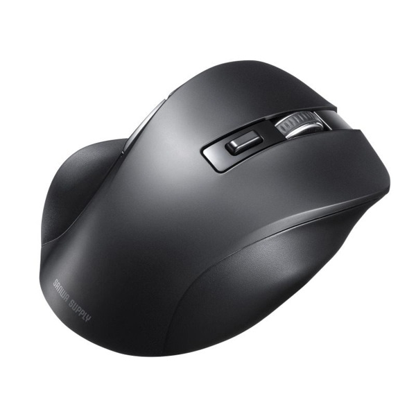 サンワサプライ ワイヤレス ブルーLEDマウス 5ボタン ブラック MA-WB518BK 1個（ご注文単位1個）【直送品】