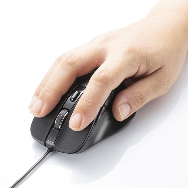 サンワサプライ 有線 ブルーLEDマウス 5ボタン ブラック MA-YB518BK 1個（ご注文単位1個）【直送品】