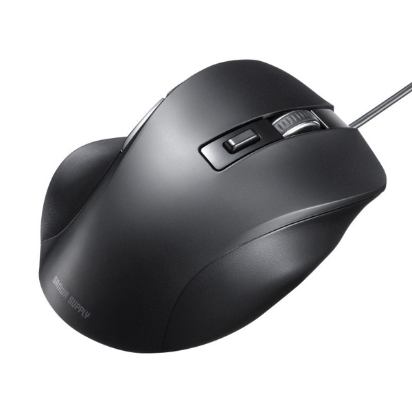 サンワサプライ 有線 ブルーLEDマウス 5ボタン ブラック MA-YB518BK 1個（ご注文単位1個）【直送品】