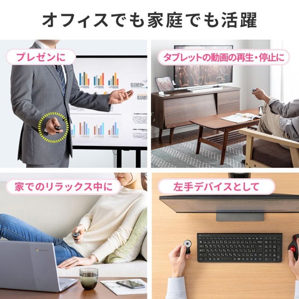 サンワサプライ Bluetooth リングマウス3 ブラック MA-BTRING3BK 1個（ご注文単位1個）【直送品】