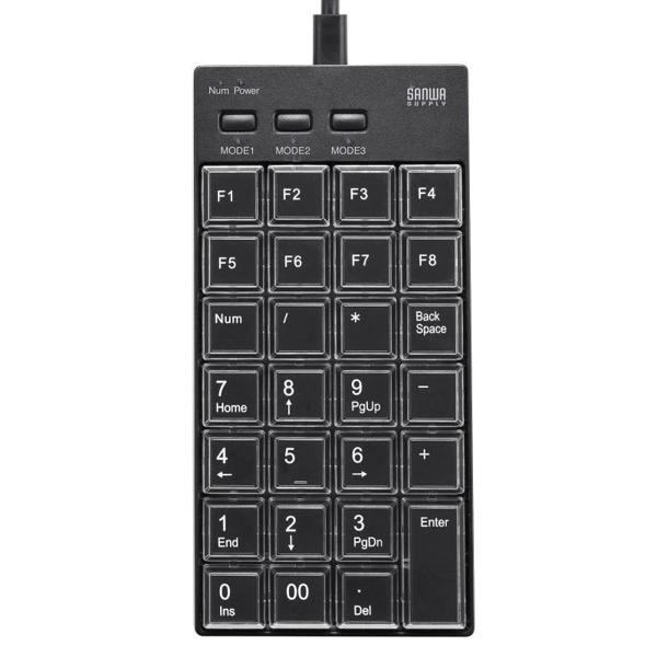 サンワサプライ プログラマブルテンキー 有線モデル ブラック NT-26UBK 1個（ご注文単位1個）【直送品】