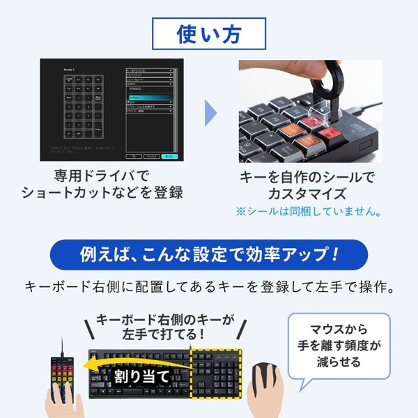 サンワサプライ プログラマブルテンキー 有線モデル ブラック NT-26UBK 1個（ご注文単位1個）【直送品】