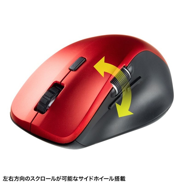 サンワサプライ 静音 Bluetoothマウス レッド MA-BBS523R 1個(ご注文単位1個)【直送品】