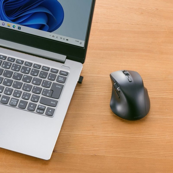 サンワサプライ 静音 ワイヤレスマウス サイドホイール付き 5ボタン ブラック MA-WBS524BK 1個（ご注文単位1個）【直送品】