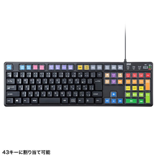 サンワサプライ プログラマブルキーボード ブラック SKB-P1BK 1個(ご注文単位1個)【直送品】