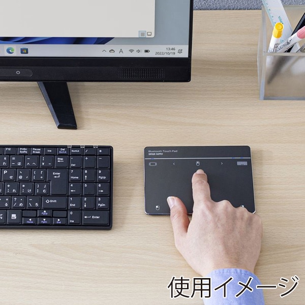 サンワサプライ Bluetooth タッチパッド 6インチ ガンメタ MA-PB521GM 1個（ご注文単位1個）【直送品】