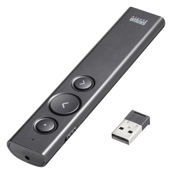 サンワサプライ パワーポインター USB充電式 LP-RF116BK 1個(ご注文単位1個)【直送品】