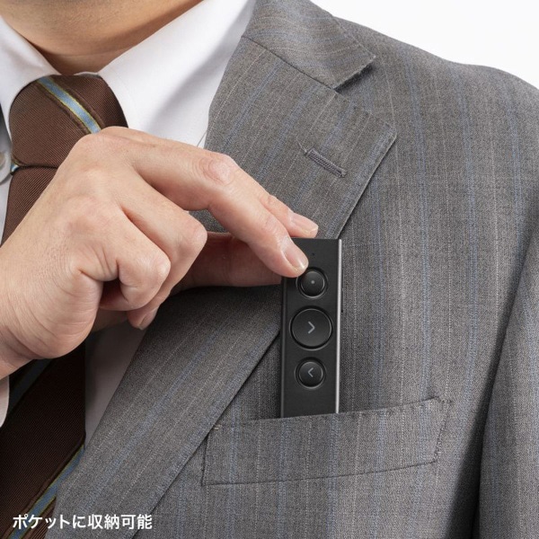 サンワサプライ パワーポインター USB充電式 LP-RF116BK 1個(ご注文単位1個)【直送品】