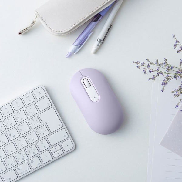 サンワサプライ 静音ワイヤレスマウス パープル MA-WBS327PP 1個（ご注文単位1個）【直送品】