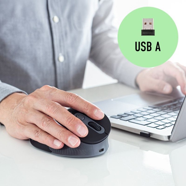 サンワサプライ 静音 ワイヤレスエルゴノミクスコンボマウス ブラック MA-EWBBS528LBK 1個（ご注文単位1個）【直送品】