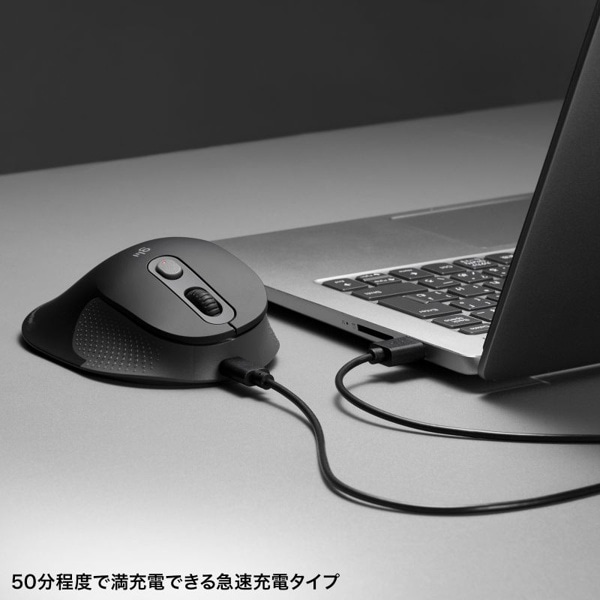 サンワサプライ 静音 ワイヤレスエルゴノミクスマウス ブラック MA-EWBS528MBK 1個(ご注文単位1個)【直送品】
