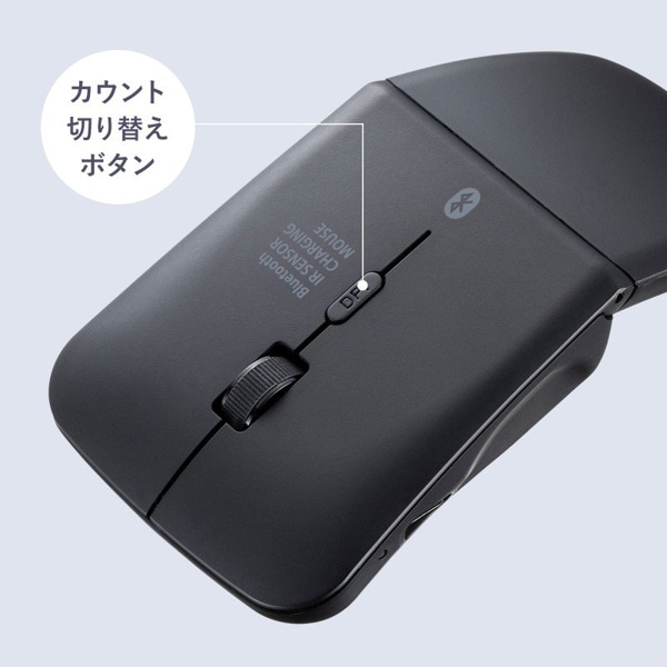 サンワサプライ 静音 Bluetooth5.0 IR LEDマウス 3ボタン ブラック MA-BIS3116BK 1個（ご注文単位1個）【直送品】