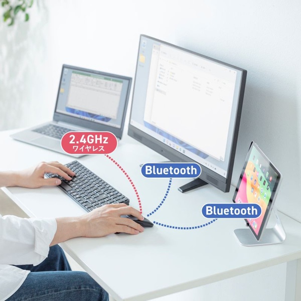 サンワサプライ 静音 ワイヤレス IR LED コンボマウス ブラック MA-WBIS3117BK 1個(ご注文単位1個)【直送品】