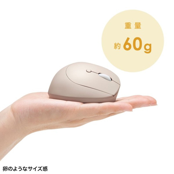 サンワサプライ 静音 ワイヤレスコンボ小型エルゴノミクスマウス ベージュ MA-EWBBS522BG 1個（ご注文単位1個）【直送品】