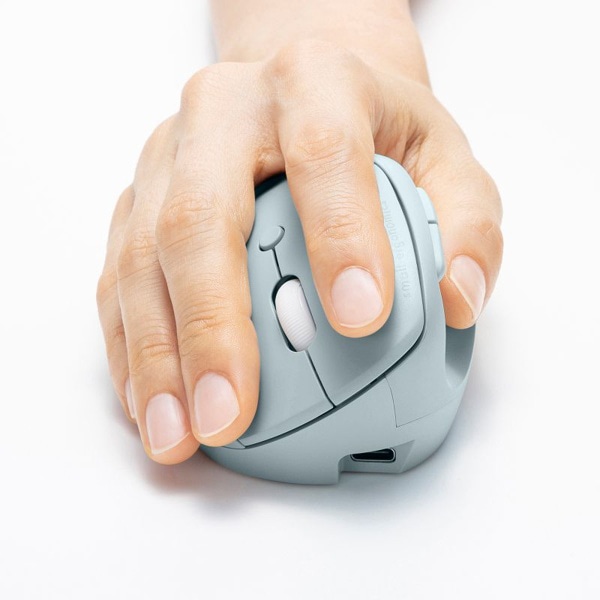 サンワサプライ 静音 ワイヤレスコンボ小型エルゴノミクスマウス ブルー MA-EWBBS522BL 1個（ご注文単位1個）【直送品】