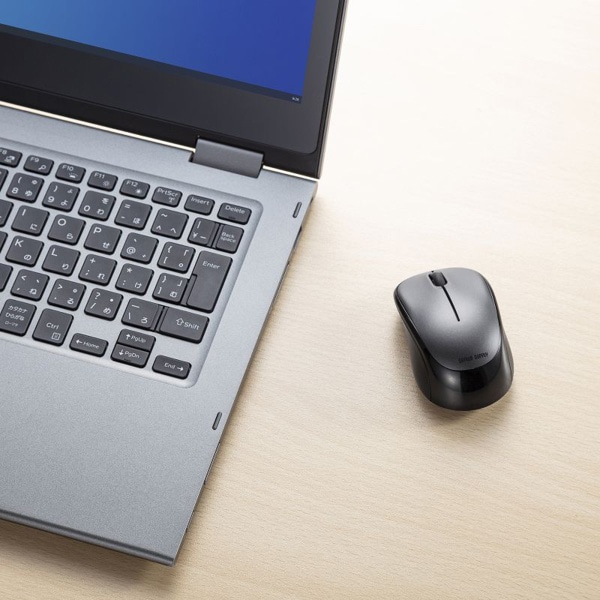 サンワサプライ 静音 Bluetooth ブルーLEDマウス ダークシルバー MA-BBS311DSN 1個（ご注文単位1個）【直送品】