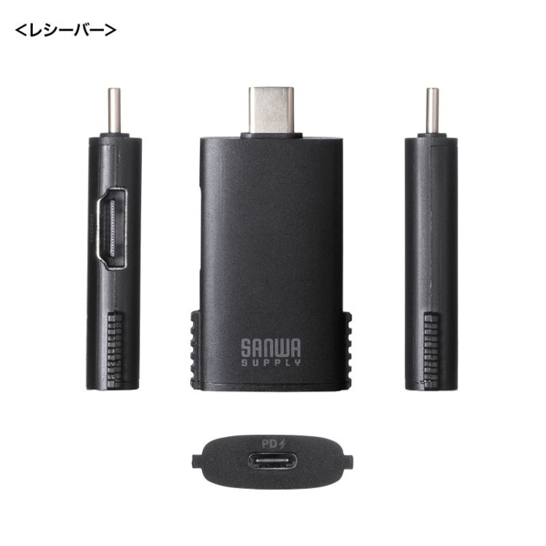 サンワサプライ ワイヤレス プレゼンター 変換アダプタ付き ガンメタ MA-WPR16GM 1個（ご注文単位1個）【直送品】