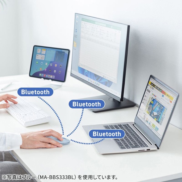 サンワサプライ 静音 Bluetoothマウス ピンク MA-BBS333PK 1個（ご注文単位1個）【直送品】